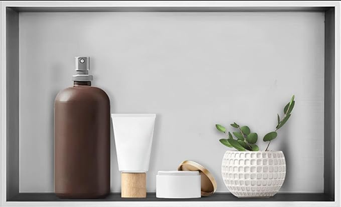 Bathroom Shower Niches Shelves: No Tile Needed Stainless Steel - 24x12 Inchs Recessed Wall Niche Box for House Decoration