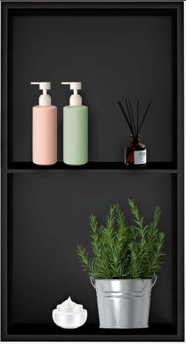 Shower Niche No Tile Needed, 12" X 24" Bathroom Niche for Shower Wall, Black Stainless Steel Shower Niche Insert for Bathroom, Recessed 2-Tier Wall Niche Shelf